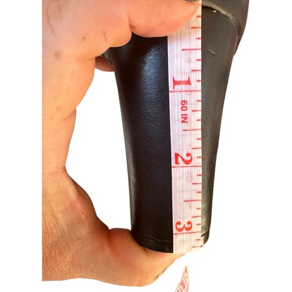 Aerosoles Coren Oil Leather Pumps SZ 8 Open Toe Dressy Sandal ChunkyHeels - Picture 8 of 11